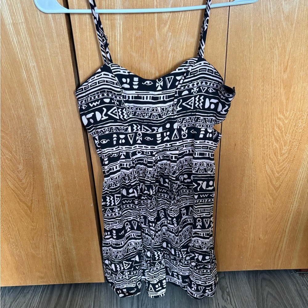 Pink and White Patterned Dress